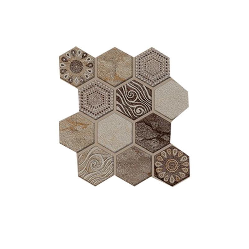 Contemporary Peel and Stick Tile Mosaic Tile Peel and Stick Wall Tile