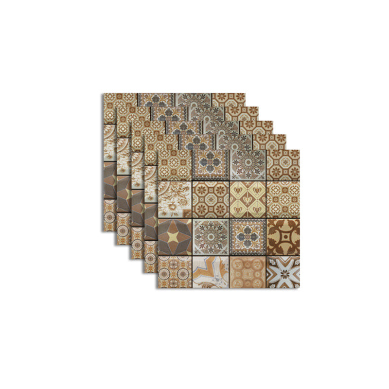 Pattern Matte Color Stone Peel and Paste Mosaic Tile Peel and Paste Tile Set of 5