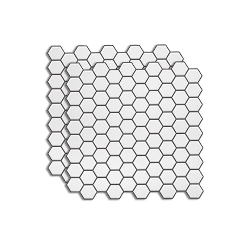 Polygon Metal Peel and Stick Backsplash Tile PVC Peel and Stick Tile for Kitchen