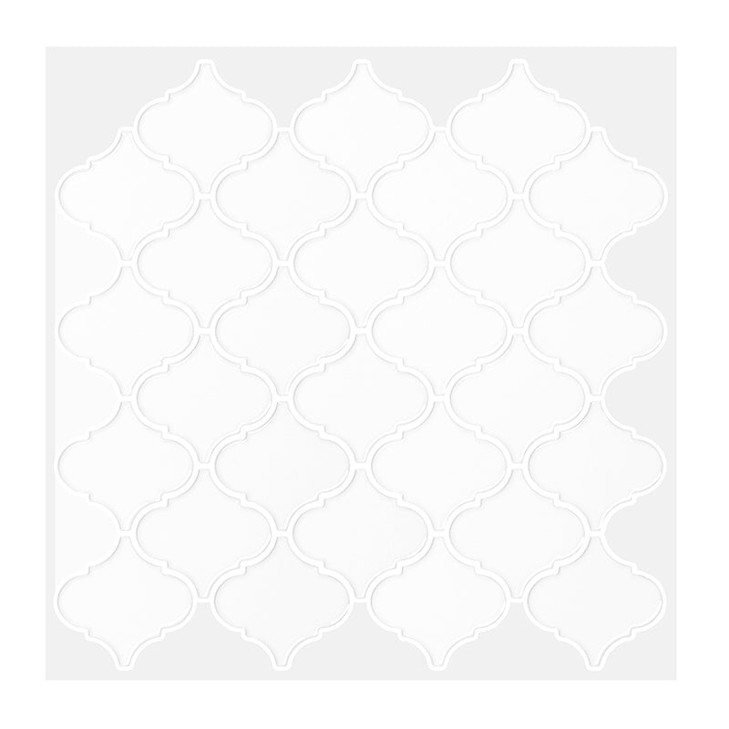 Polygon Metal Peel and Stick Backsplash Tile PVC Peel and Stick Tile for Kitchen