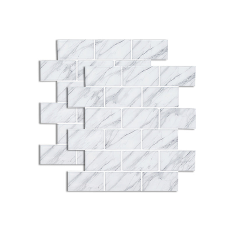 Mosaic Tile Peel & Stick Tile Pvc Kitchen Backsplash Peel and Stick Wall Tile Set of 2