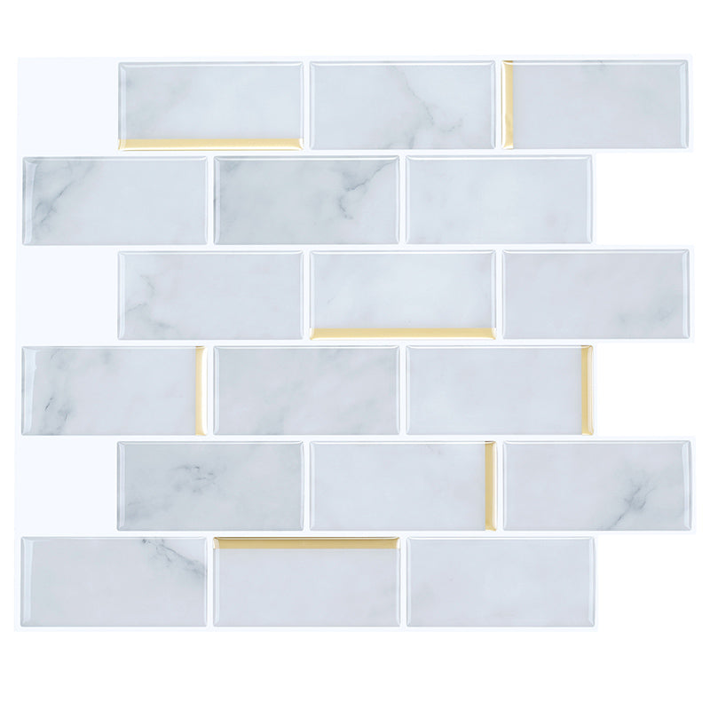 Mosaic Tile Peel & Stick Tile Pvc Kitchen Backsplash Peel and Stick Wall Tile