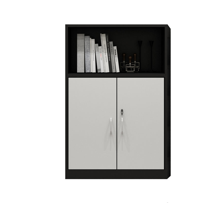 Traditional File Cabinet Wood Frame Vertical File Cabinet with Key Lock for Office