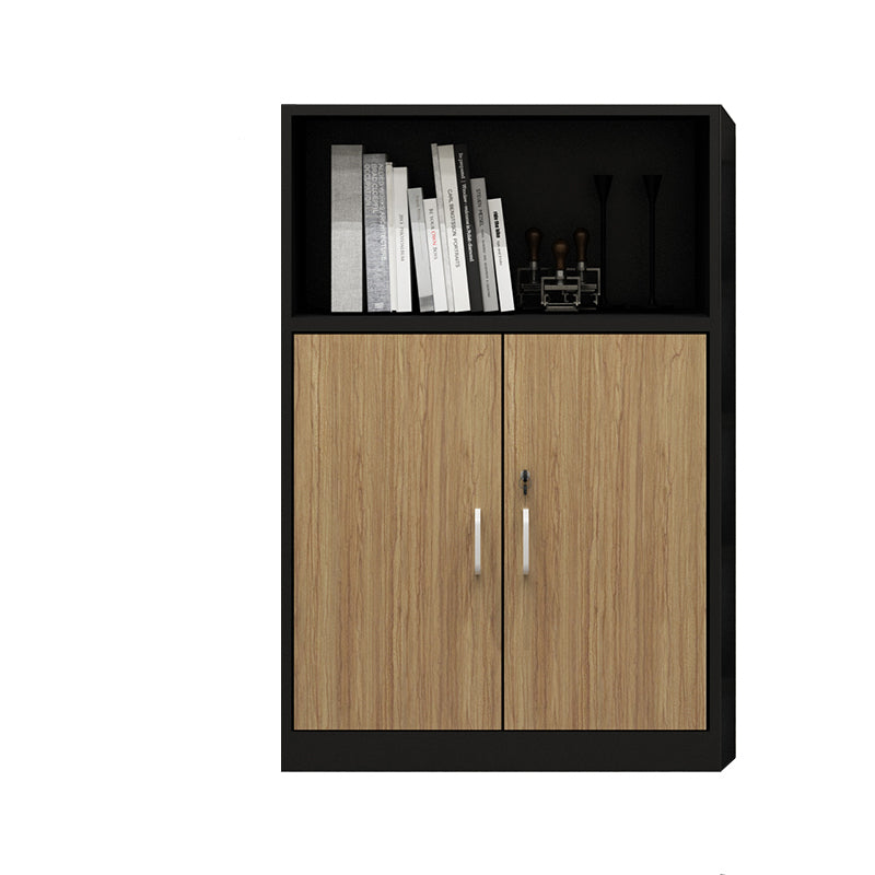 Traditional File Cabinet Wood Frame Vertical File Cabinet with Key Lock for Office