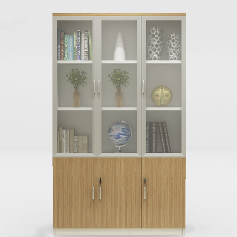 Traditional File Cabinet Wood Frame Vertical File Cabinet with Shelves for Office