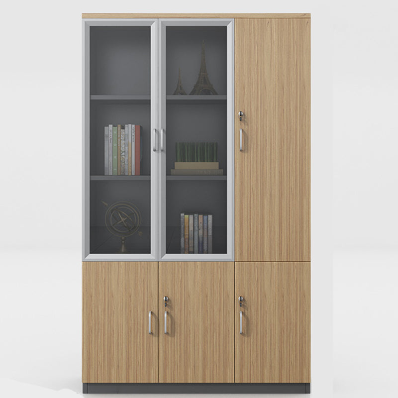 Traditional File Cabinet Wood Frame Vertical File Cabinet with Shelves for Office