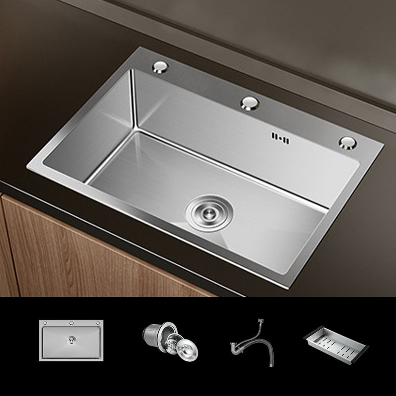 Contemporary Style Kitchen Sink Stainless Steel Non-slip Kitchen Sink