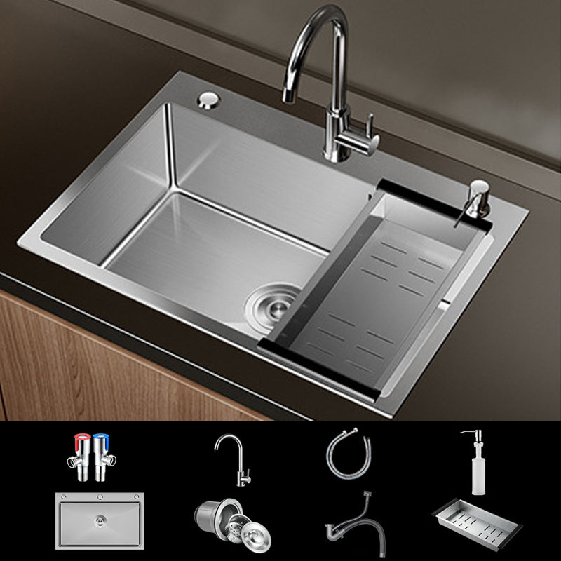 Contemporary Style Kitchen Sink Stainless Steel Non-slip Kitchen Sink