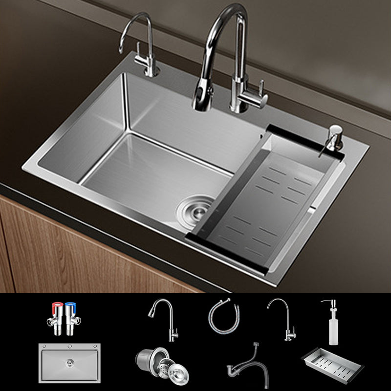 Contemporary Style Kitchen Sink Stainless Steel Non-slip Kitchen Sink