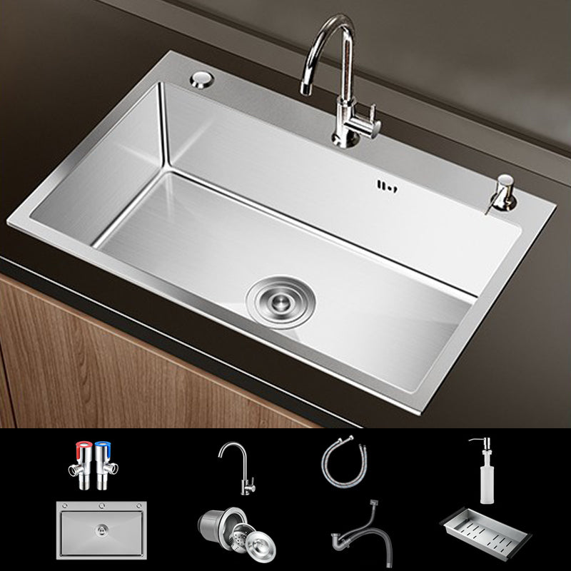 Contemporary Style Kitchen Sink Stainless Steel Non-slip Kitchen Sink