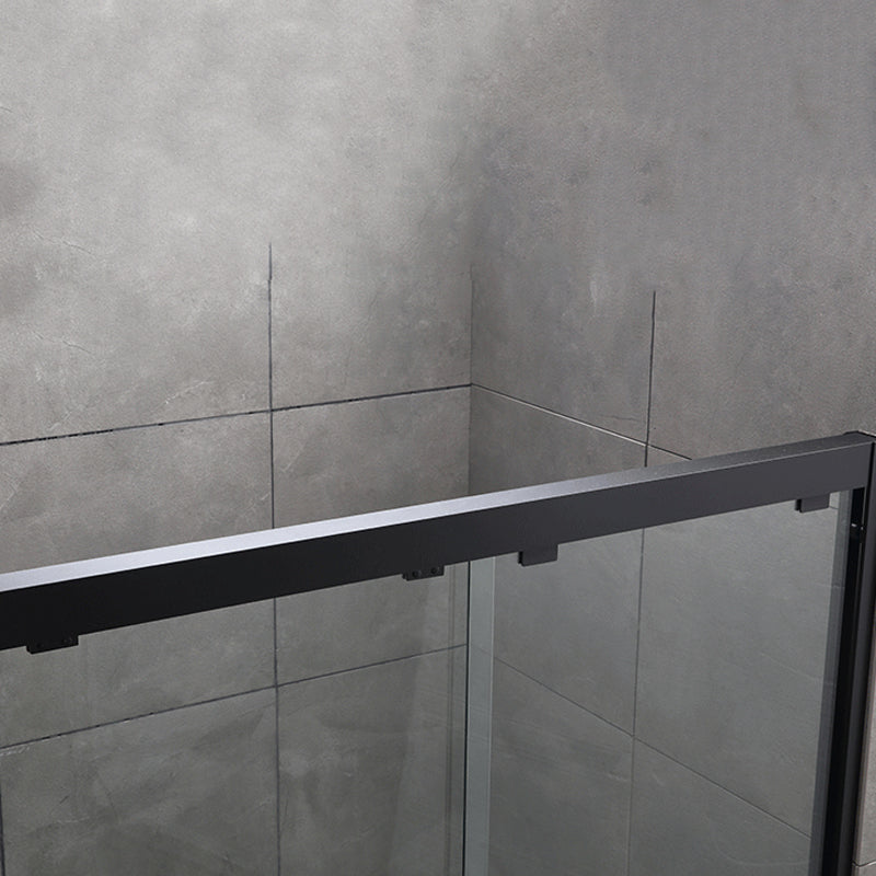 Tempered Glass Bathroom Door, Double Sliding Semi Frameless Shower Door