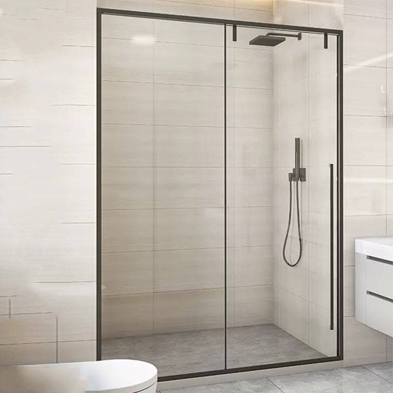 Semi Frameless Single Move Thickened Tempered Glass Shower Door