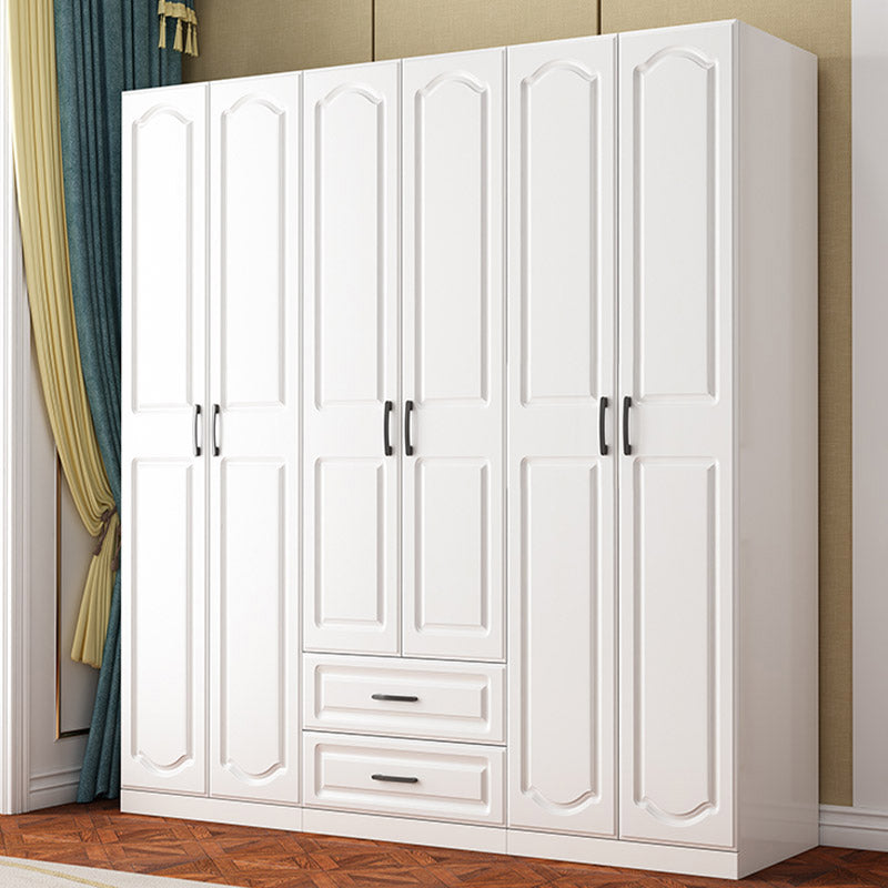 Manufactured Wood Bedroom Armoire White Hanging Clothes Rack