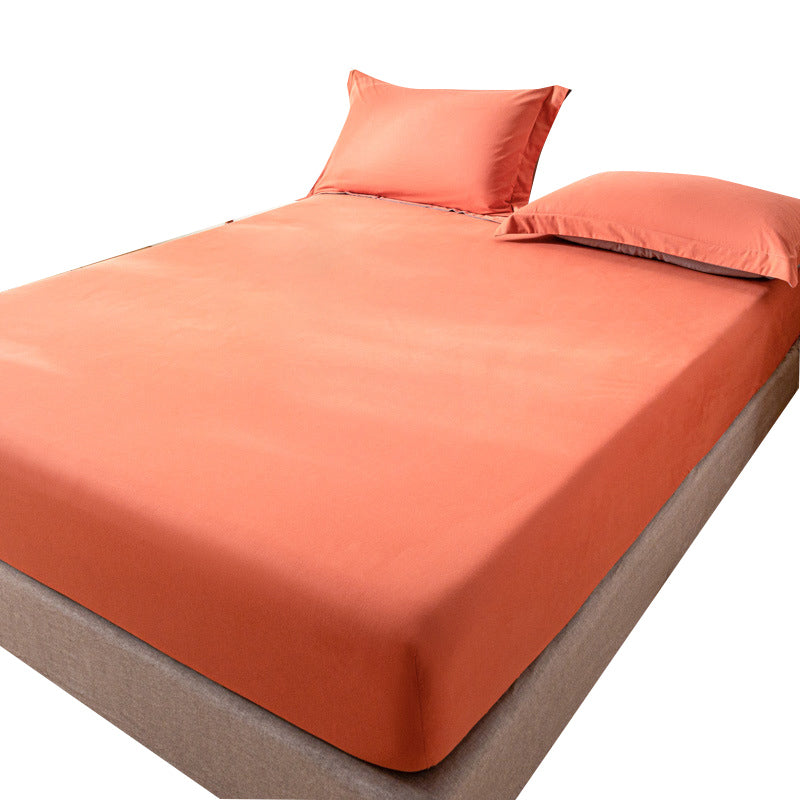 Cotton Soft Bed Sheet Solid Color Wrinkle Resistant Sheet Set