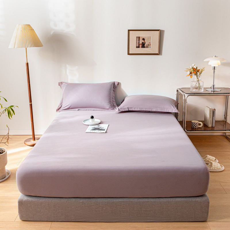 Cotton Soft Bed Sheet Solid Color Wrinkle Resistant Sheet Set