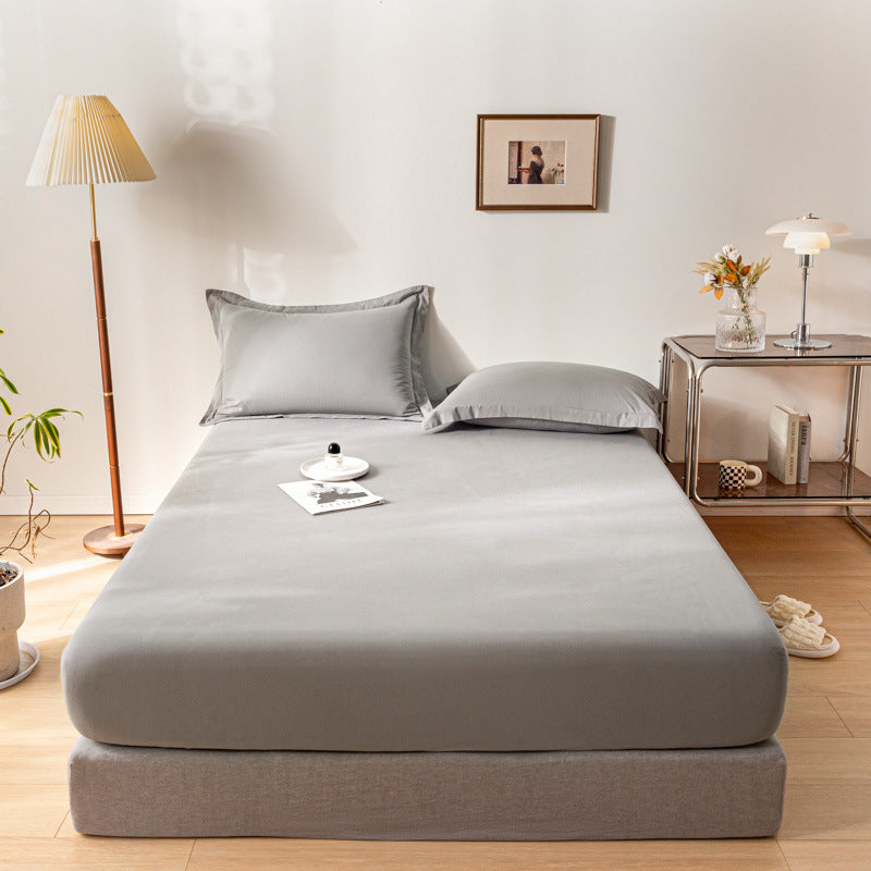 Cotton Soft Bed Sheet Solid Color Wrinkle Resistant Sheet Set
