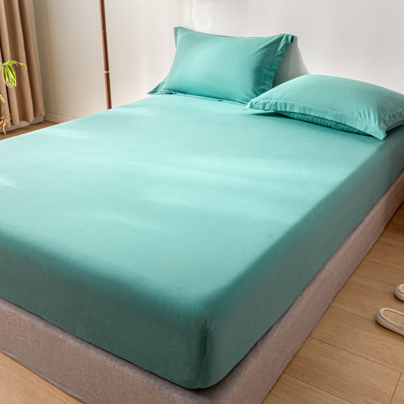 Cotton Soft Bed Sheet Solid Color Wrinkle Resistant Sheet Set