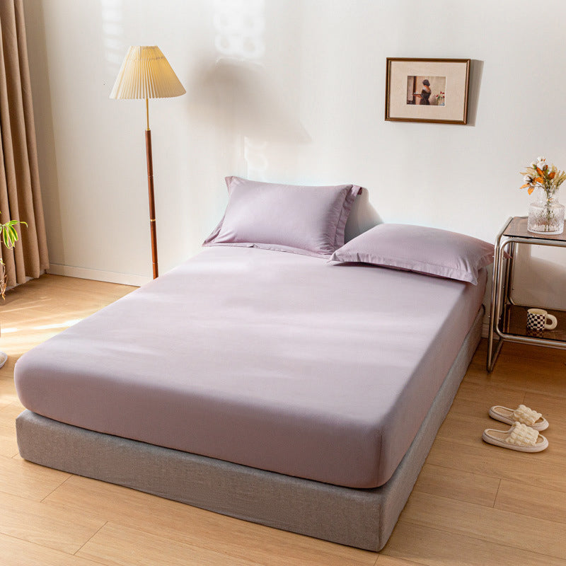 Cotton Soft Bed Sheet Solid Color Wrinkle Resistant Sheet Set