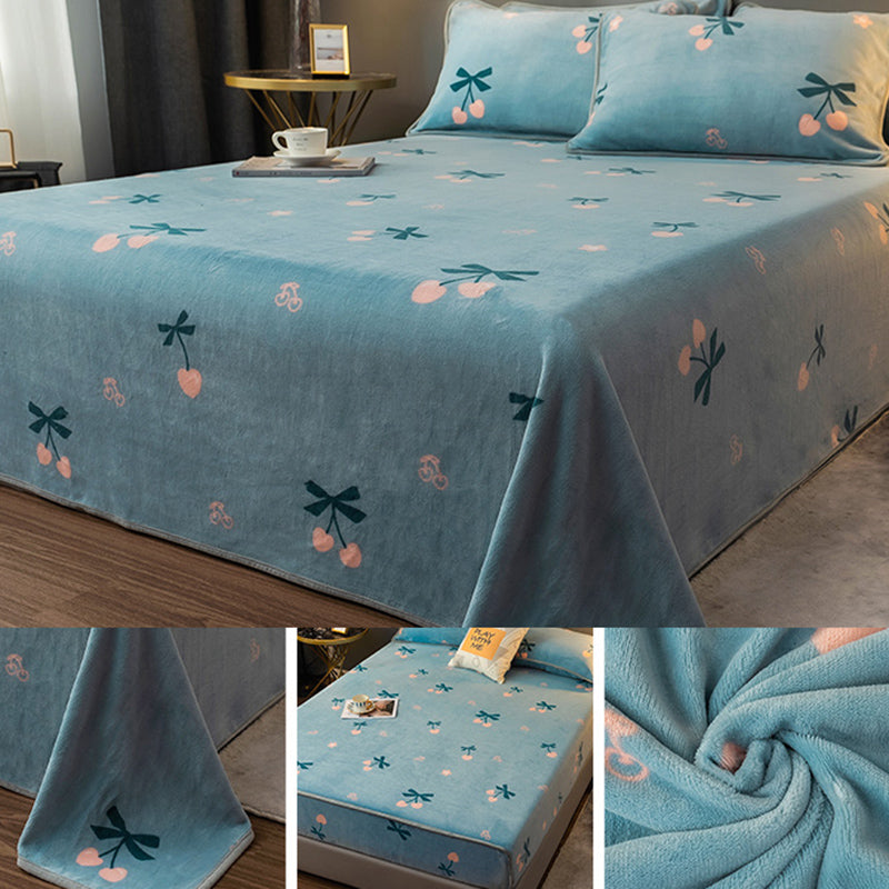 Modern Bed Sheet Polyester Solid Color Ultra Soft Bed Sheet Set