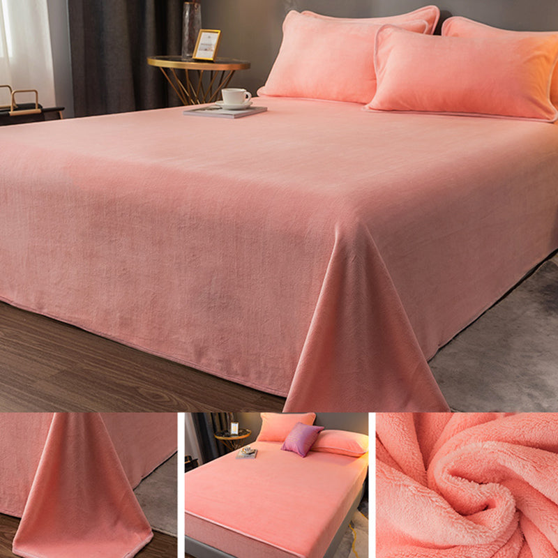 Modern Bed Sheet Polyester Solid Color Ultra Soft Bed Sheet Set