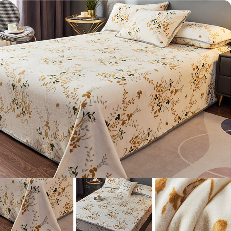 Modern Bed Sheet Polyester Solid Color Ultra Soft Bed Sheet Set