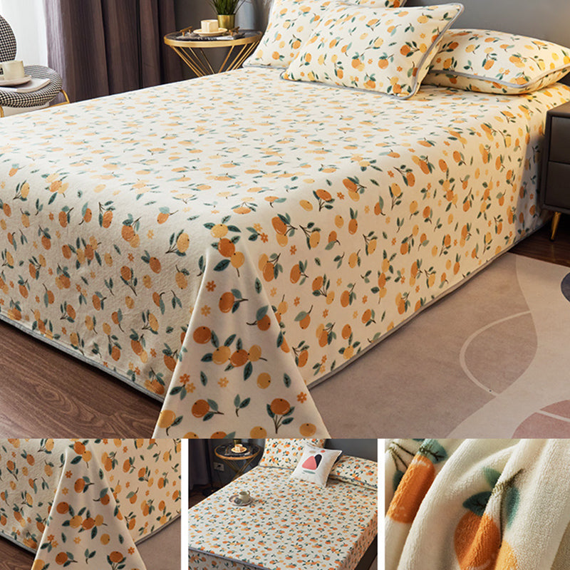 Modern Bed Sheet Polyester Solid Color Ultra Soft Bed Sheet Set