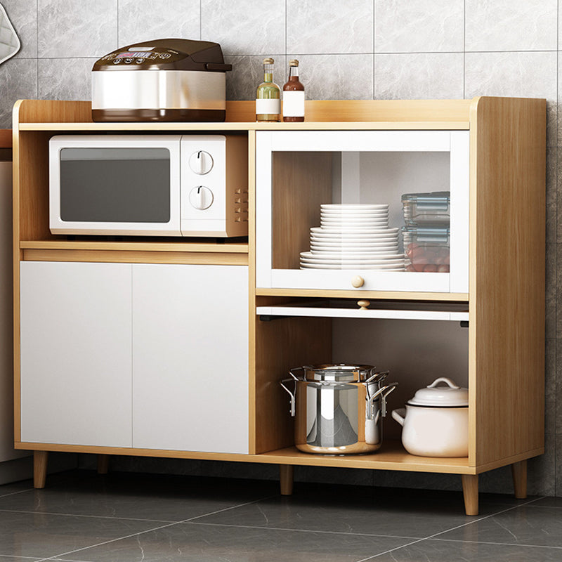 Wood Buffet Sideboard Modern and Contemporary Server with Cabinets