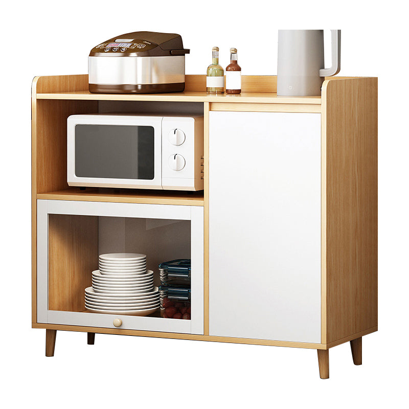 Wood Buffet Sideboard Modern and Contemporary Server with Cabinets