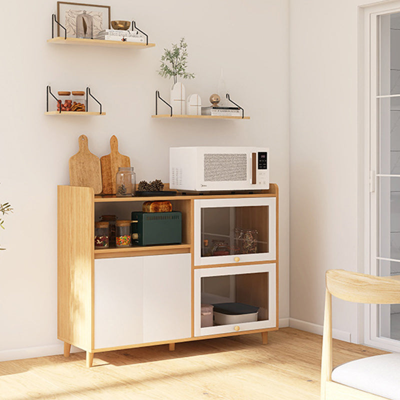 Wood Buffet Sideboard Modern and Contemporary Server with Cabinets