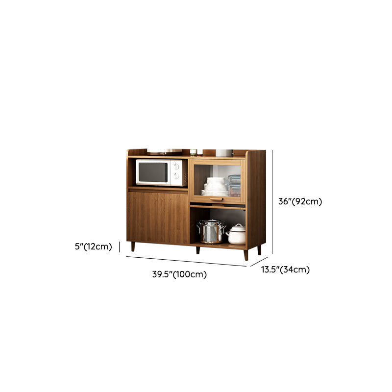 Wood Buffet Sideboard Modern and Contemporary Server with Cabinets