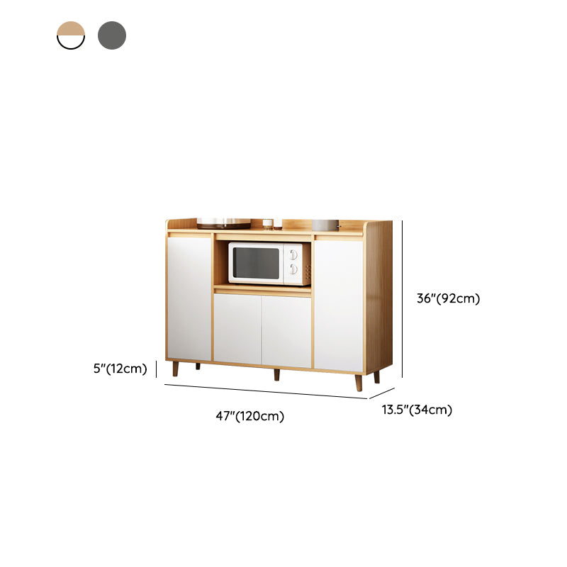 Wood Buffet Sideboard Modern and Contemporary Server with Cabinets