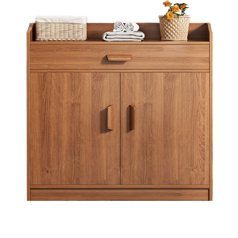 Contemporary Style Credenza Wood Server with Cabinets and Drawers