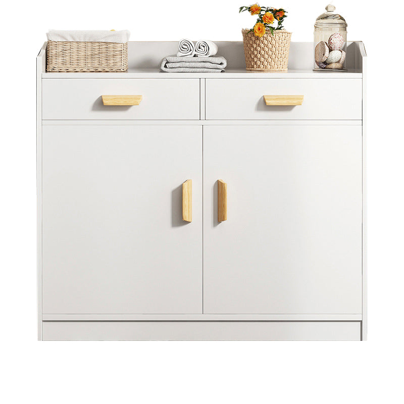 Contemporary Style Credenza Wood Server with Cabinets and Drawers