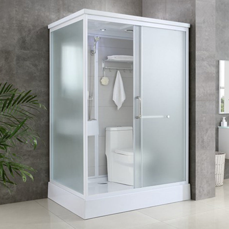 Tempered Glass Shower Stall with Shower Base Rectangle Shower Stall