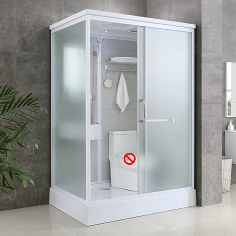 Tempered Glass Shower Stall with Shower Base Rectangle Shower Stall