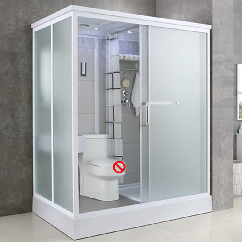 Tempered Glass Shower Stall with Shower Base Rectangle Shower Stall