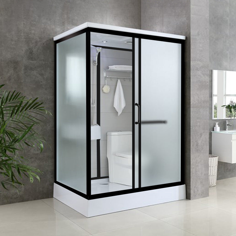 Tempered Glass Shower Stall with Shower Base Rectangle Shower Stall