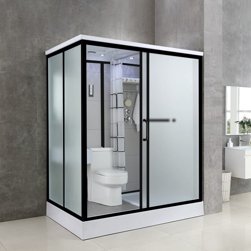 Tempered Glass Shower Stall with Shower Base Rectangle Shower Stall