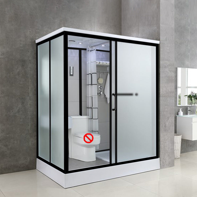 Tempered Glass Shower Stall with Shower Base Rectangle Shower Stall