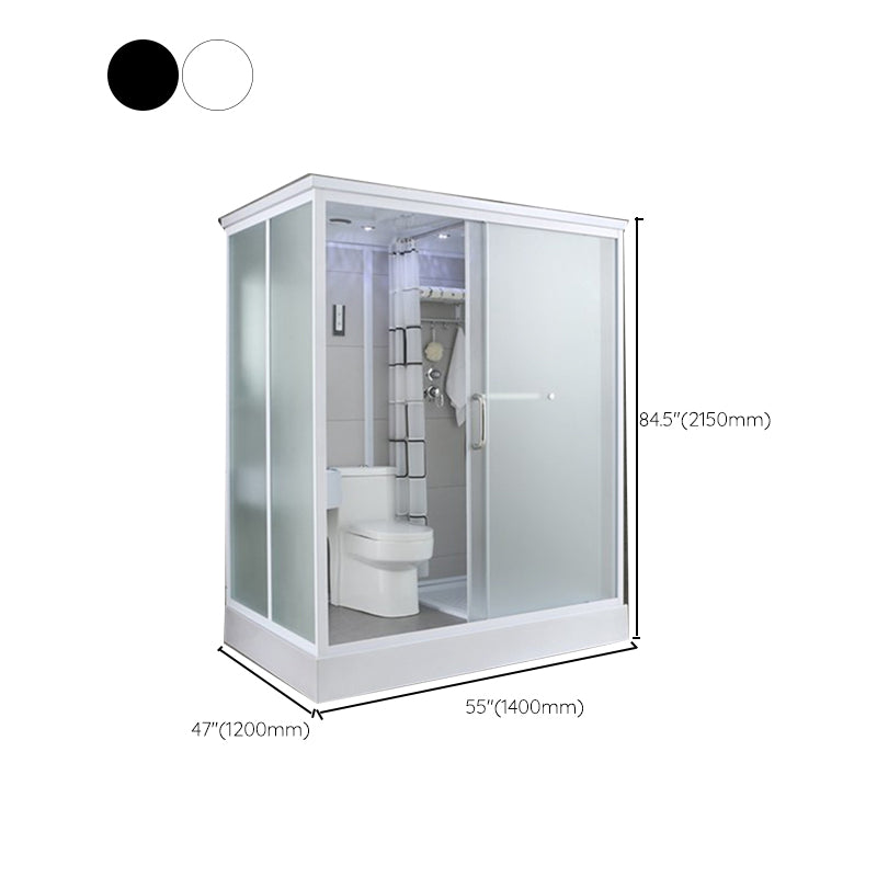 Tempered Glass Shower Stall with Shower Base Rectangle Shower Stall