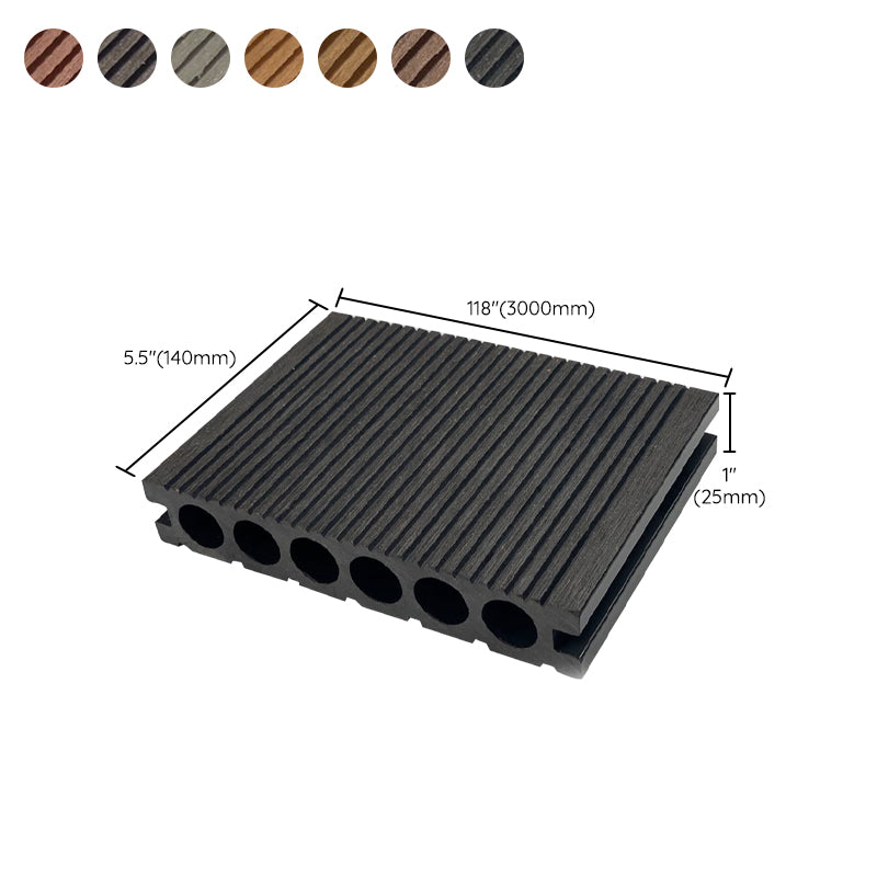 Wooden Patio Flooring Tile Solid Color Outdoor Composite Decking Tiles