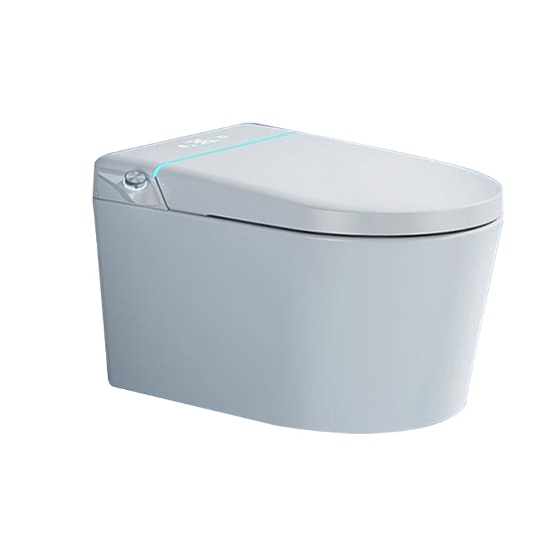 Contemporary White Elongated Foot Sensor Heated Seat Smart Toilet