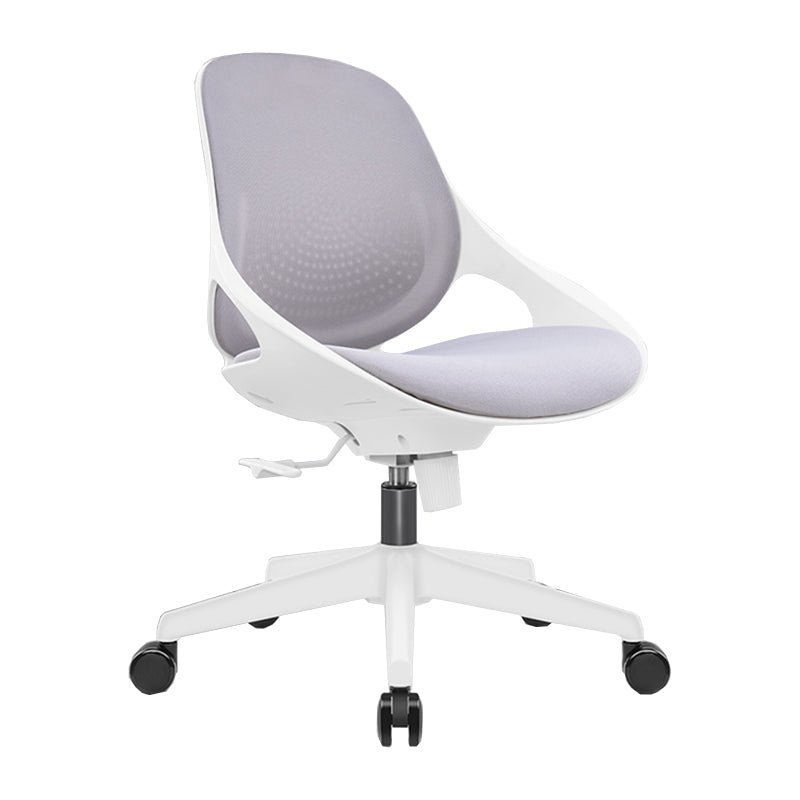 Armless Desk Chair Modern Adjustable Seat Height Chair with Wheels