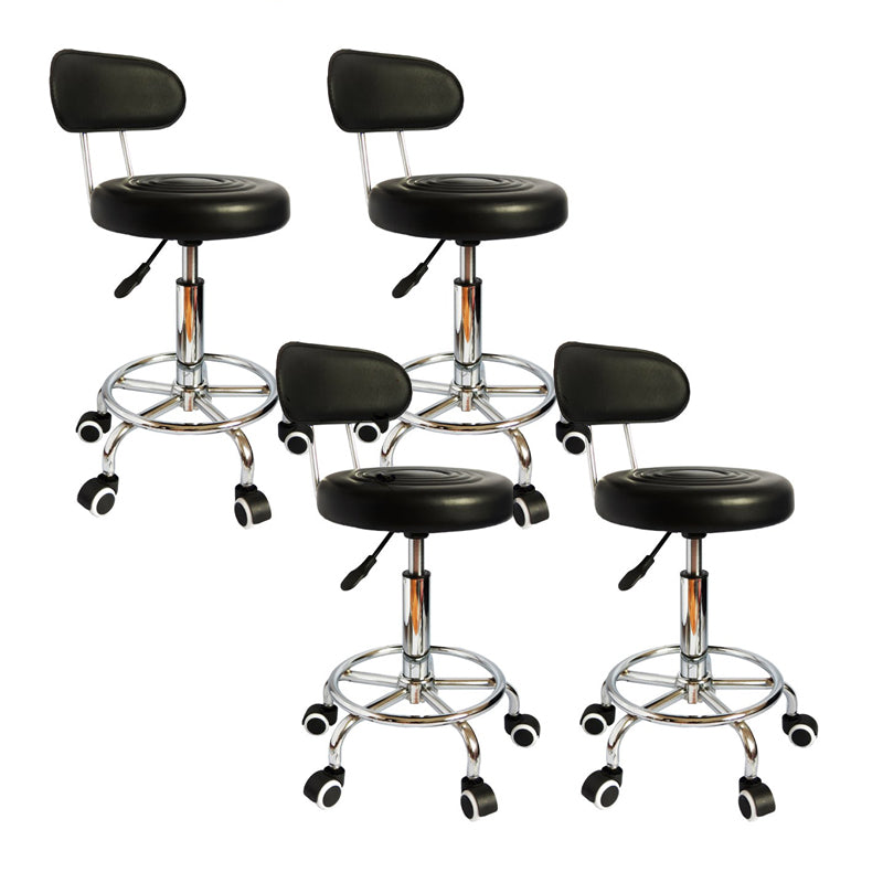 Modern Metal Office Chair Low Back Adjustable Seat Height Desk Chair