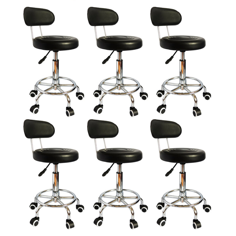 Modern Metal Office Chair Low Back Adjustable Seat Height Desk Chair