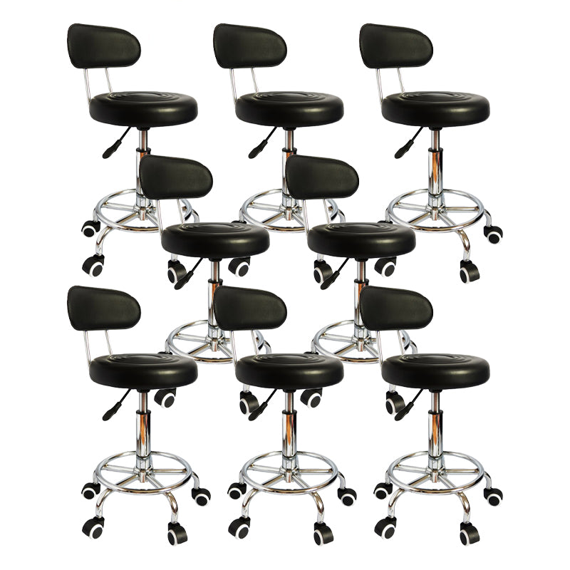 Modern Metal Office Chair Low Back Adjustable Seat Height Desk Chair