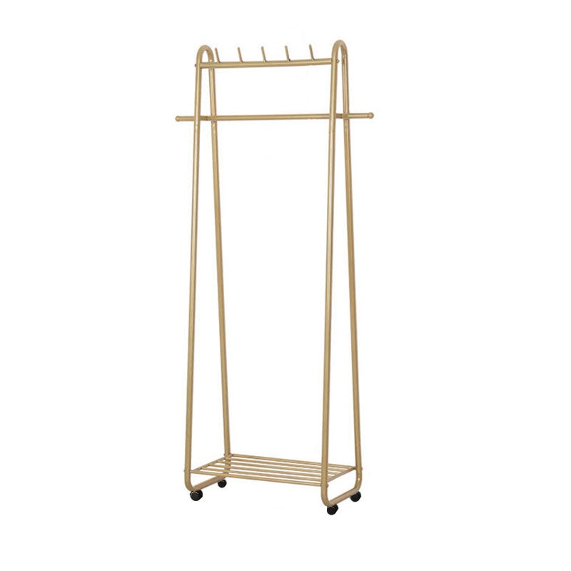 Gorgeous Metal Coat Rack Designer Storage Shelves Coat Rack with Castors