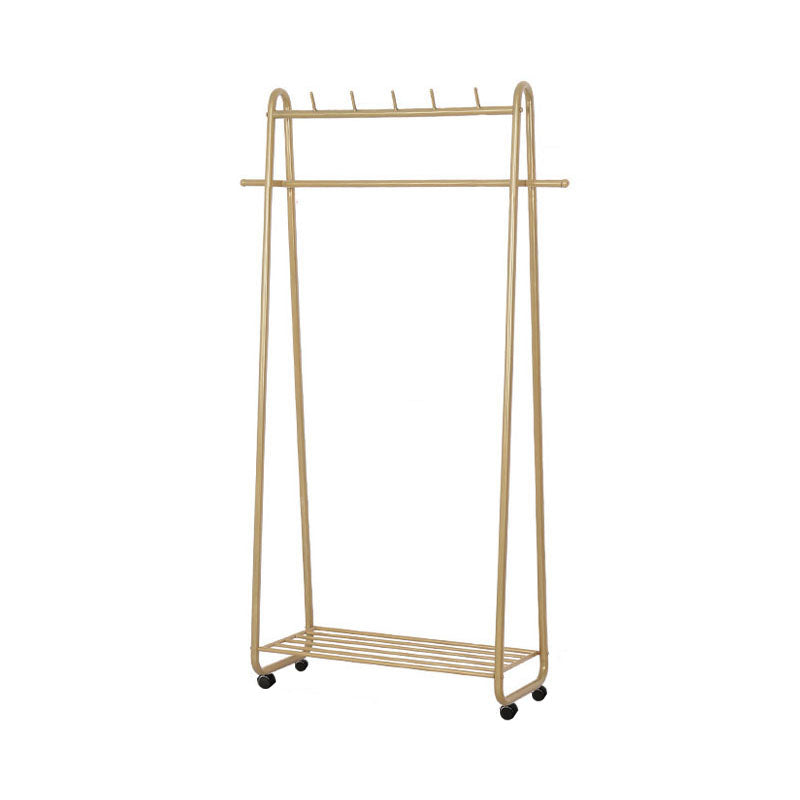 Gorgeous Metal Coat Rack Designer Storage Shelves Coat Rack with Castors