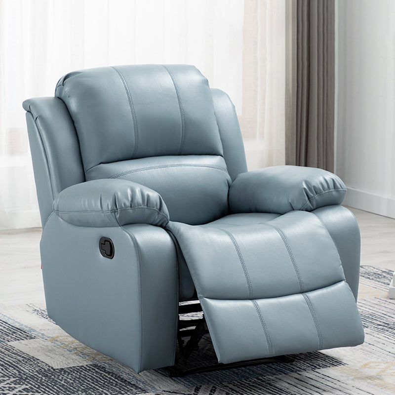 36.6" W Faux Leather Standard Recliner Swivel Base Single Recliner with USB Charge Port