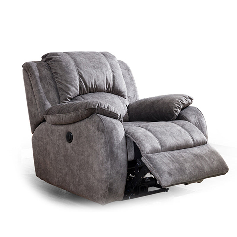 Faux Leather Recliner with Lumbar Metal Frame Standard Recliner Chair